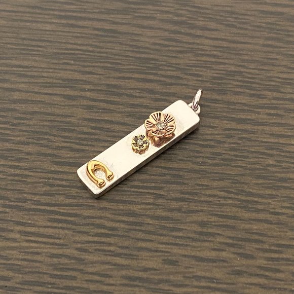 Coach Tea Rose Drop Bar Charm